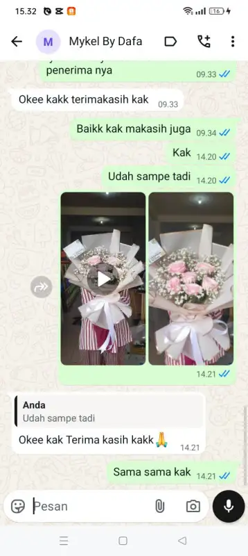 Testimonial Papan buket bunga BULUKUMBA